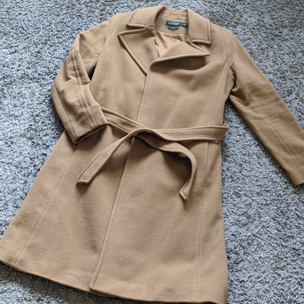 Ralph Lauren Wool Blend Wrap Coat